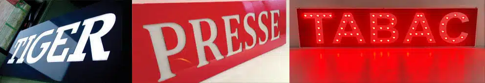enseigne lumineuse en led sur mesure